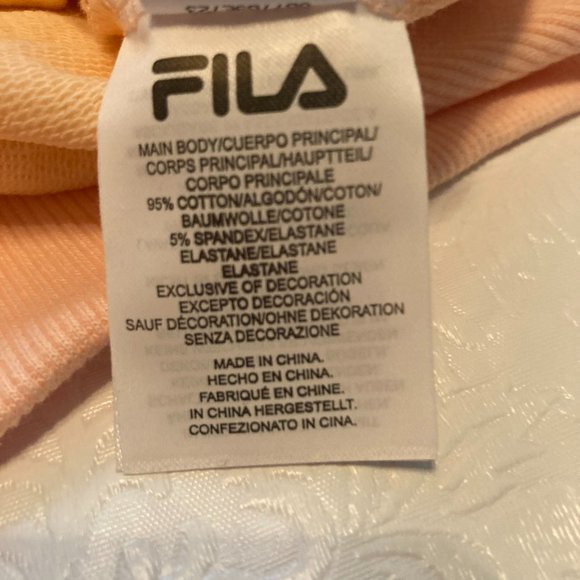 Fila Long Sleeve Crew Neck Sweatshirt with Pockets Orange XXL NWT - Picture 7 of 8